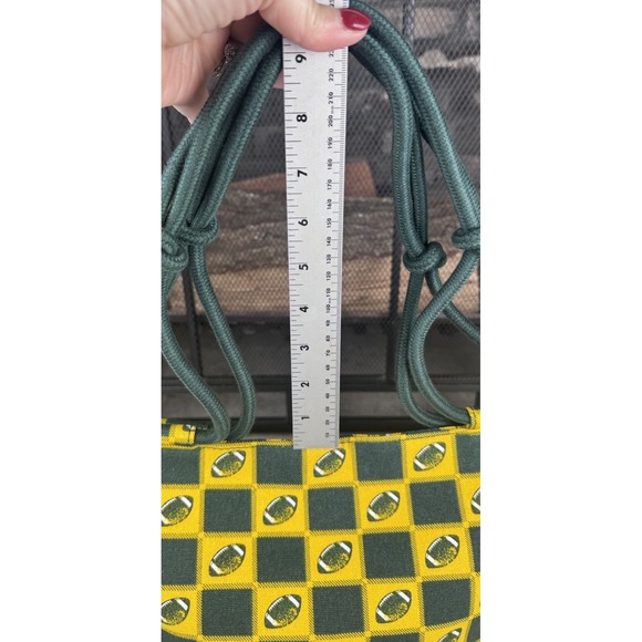 Farmhouse Is My Style Home Sweet Farm Green And Yellow Football 🏈 Pattern Bag - Picture 7 of 12